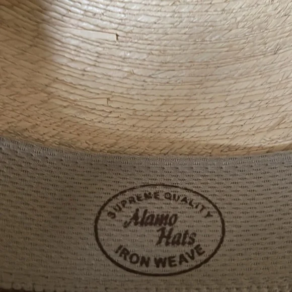 Alamo hats western cowboy iron weave straw hat 6 7/8